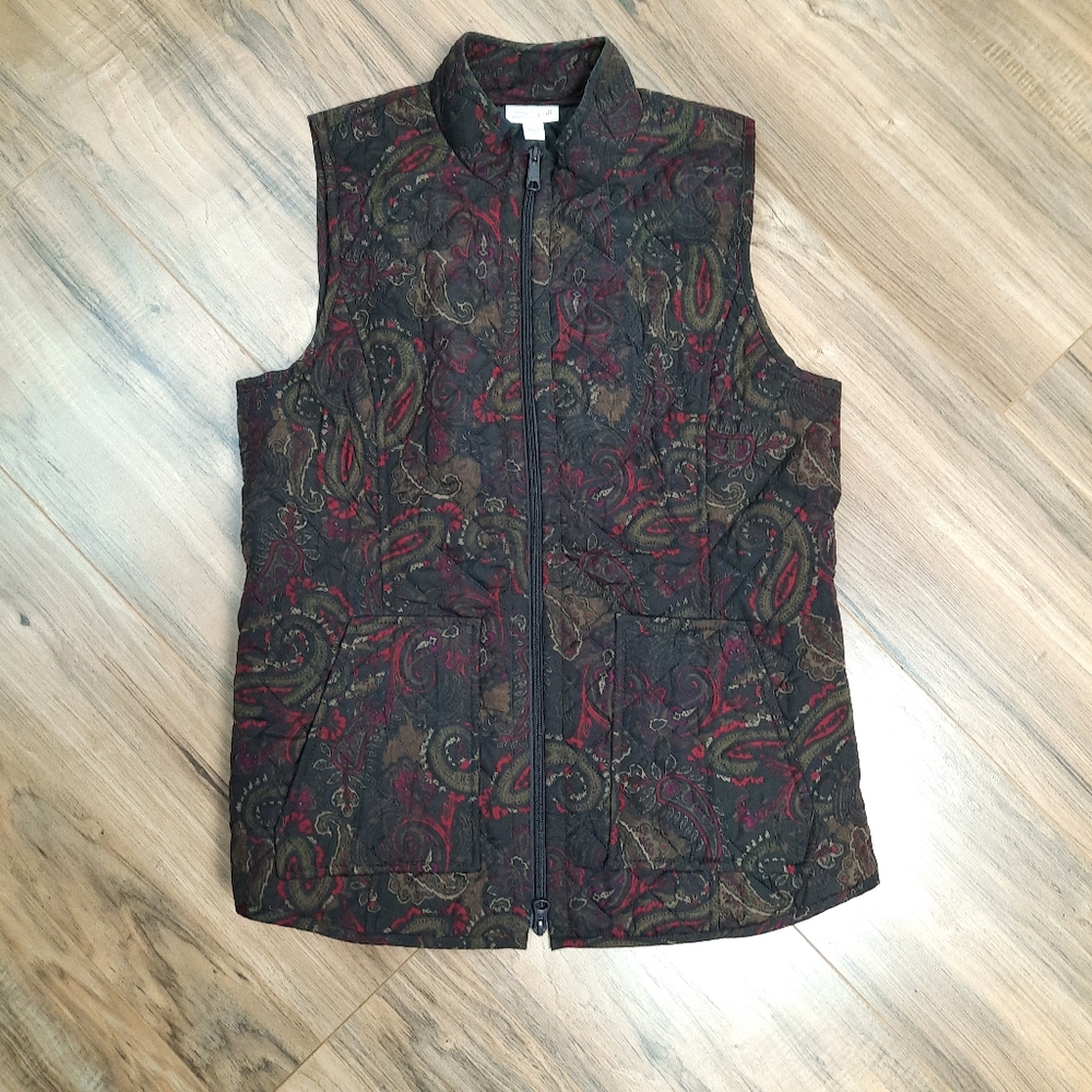J. Jill Heritage Quilted Harvest Paisley Vest - Picture 2 of 6